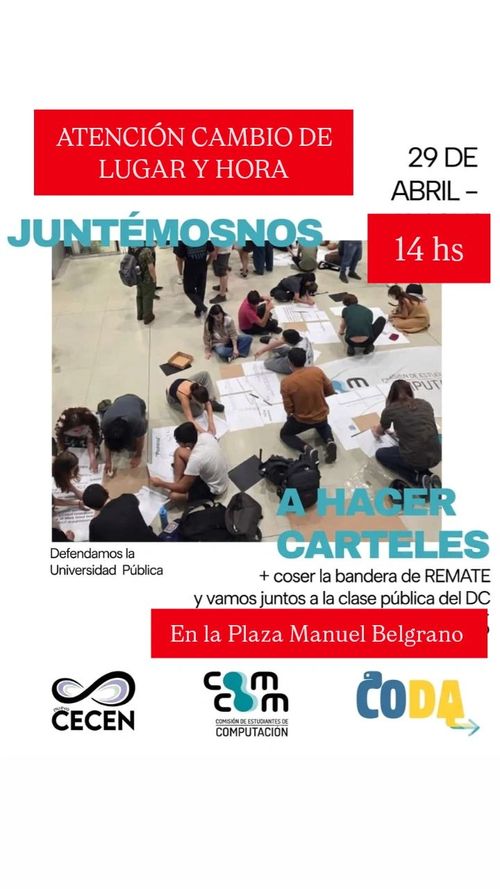 Pintada de carteles + semaforazo + clase pública 