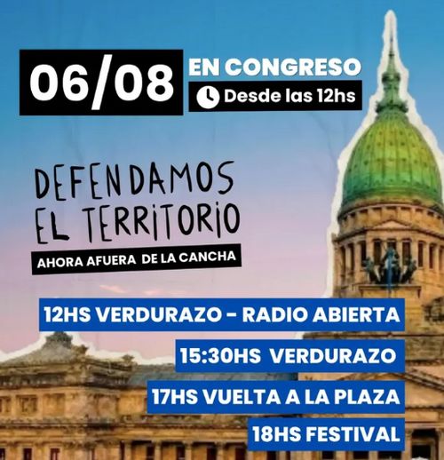 Concentracion contra la ley de tierras
