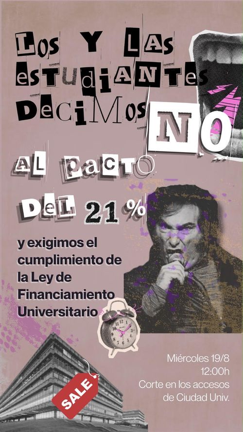 Corte por la aplicacion total de la Ley de Financiamiento Universitario y contra el desguace del sistema CyT