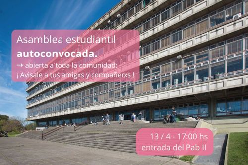 Asamblea estudiantil autoconvocada