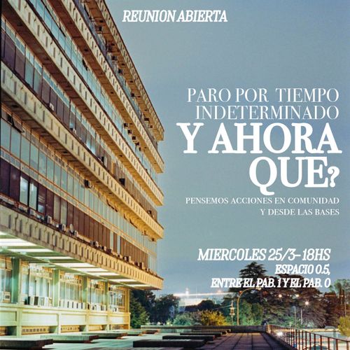 Reunión abierta: ¿Qué hacer en tiempos de paro?