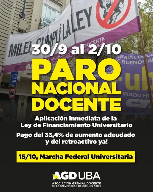 Paro nacional docente de 72 horas en las universidades