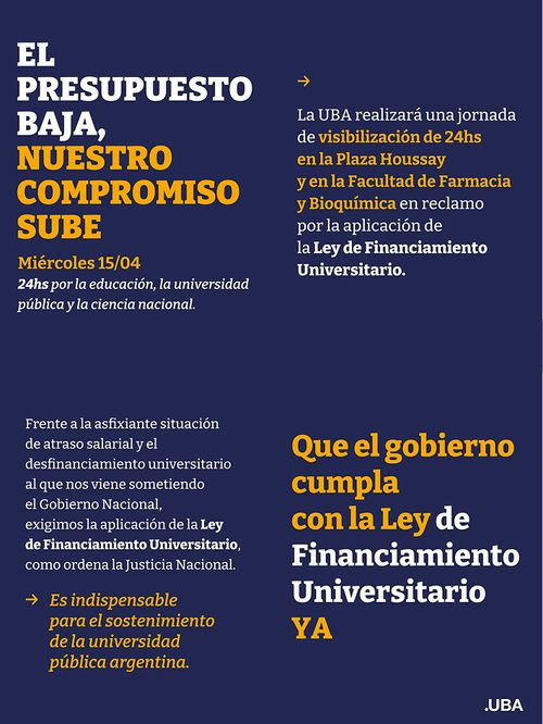 24hs por la educación, la universidad pública y la ciencia nacional